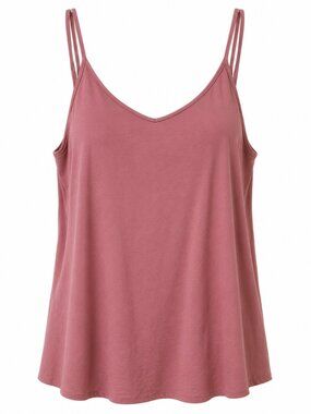 🌷 2/15 Unknown Brand Dusty Rose Flowy Double Strap Tank Top Size 2X
